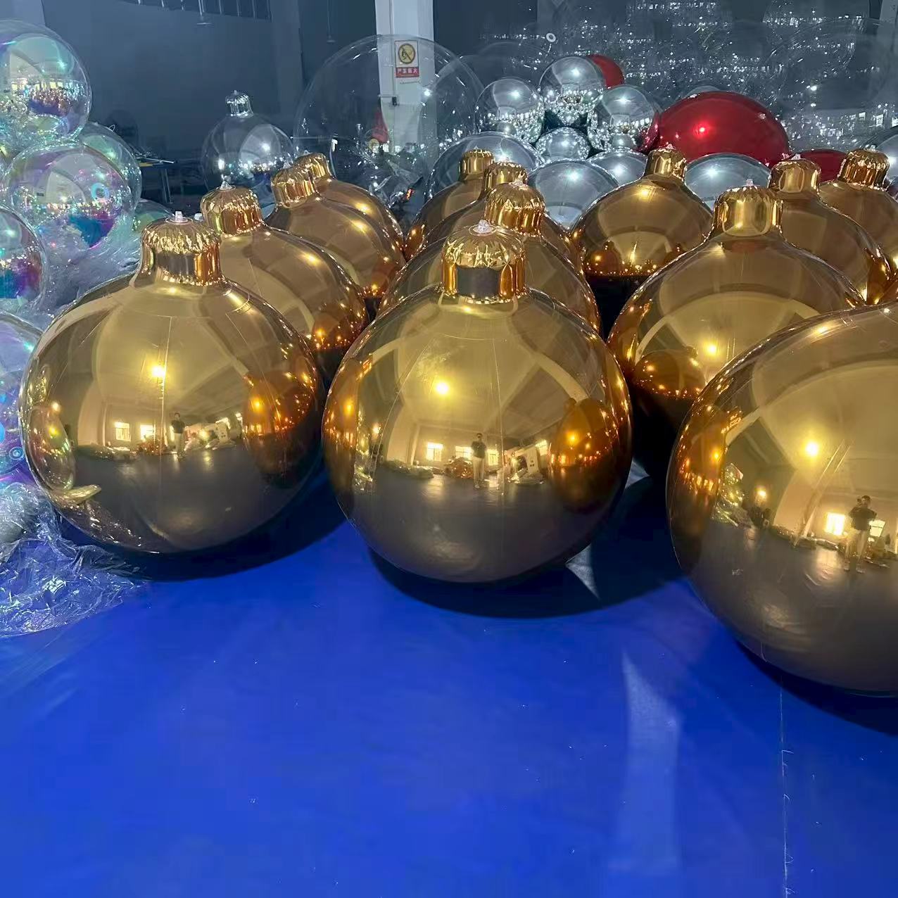Gold Christmas Mirror Ornaments for Holiday Decor